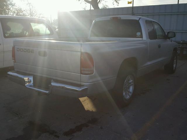 1B7GL22N61S165342 - 2001 DODGE DAKOTA SILVER photo 4