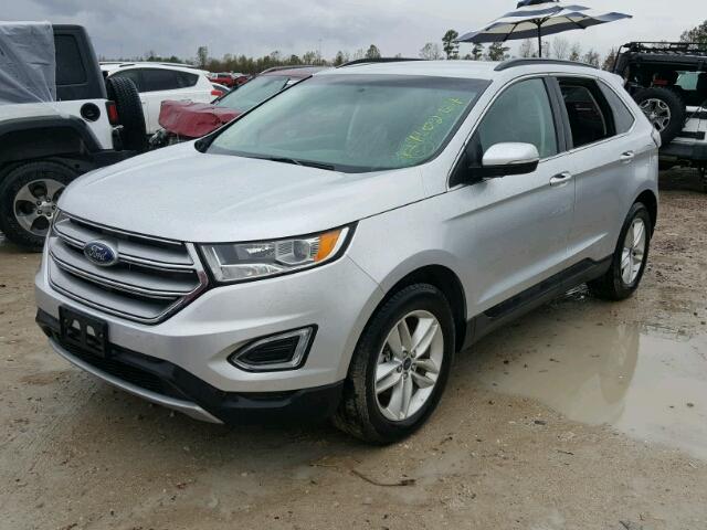 2FMTK3J83FBB91476 - 2015 FORD EDGE SEL SILVER photo 2