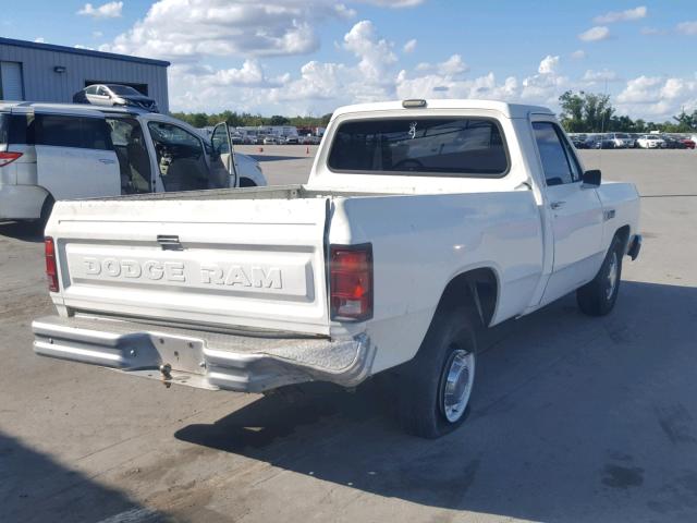 1B7FD14X9JS695774 - 1988 DODGE D-SERIES D WHITE photo 4