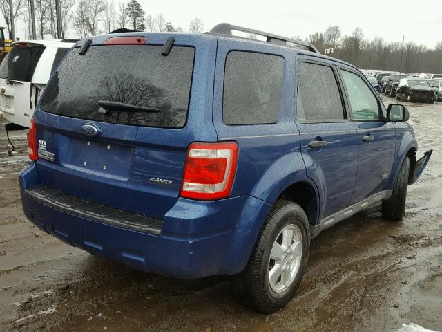 1FMCU93Z98KB58249 - 2008 FORD ESCAPE XLT BLUE photo 4