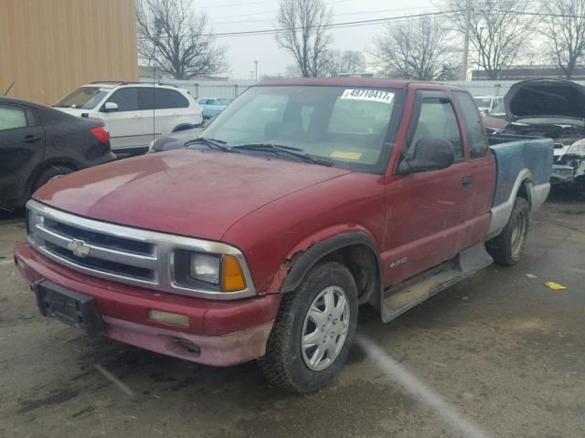 1GCCS19Z4S8199153 - 1995 CHEVROLET S TRUCK S1 RED photo 2