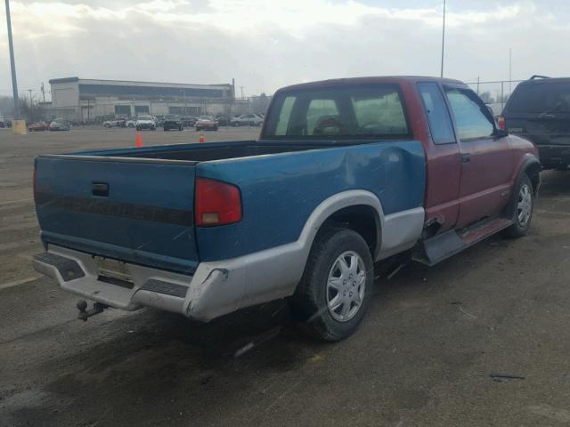 1GCCS19Z4S8199153 - 1995 CHEVROLET S TRUCK S1 RED photo 4