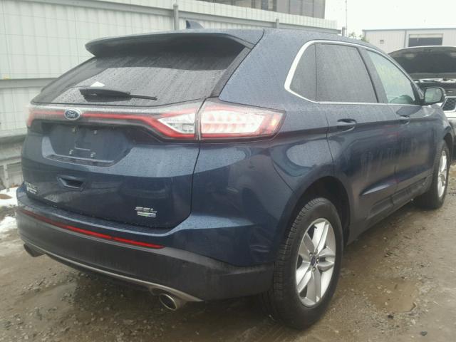 2FMPK4J94HBB30429 - 2017 FORD EDGE SEL BLUE photo 4