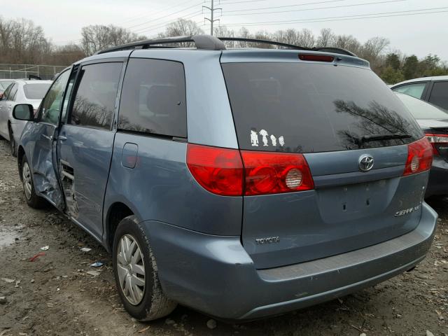 5TDZK23C58S186162 - 2008 TOYOTA SIENNA CE BLUE photo 3