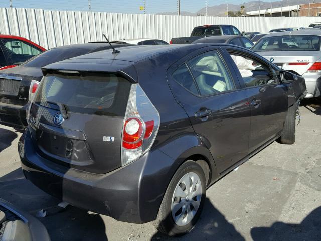 JTDKDTB36E1069332 - 2014 TOYOTA PRIUS C GRAY photo 4