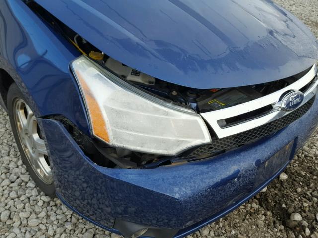 1FAHP35N48W192445 - 2008 FORD FOCUS SE BLUE photo 9