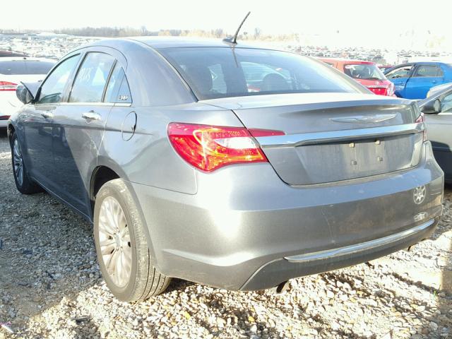 1C3CCBCG1CN139882 - 2012 CHRYSLER 200 LIMITE GRAY photo 3