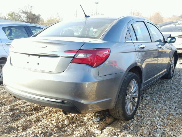 1C3CCBCG1CN139882 - 2012 CHRYSLER 200 LIMITE GRAY photo 4