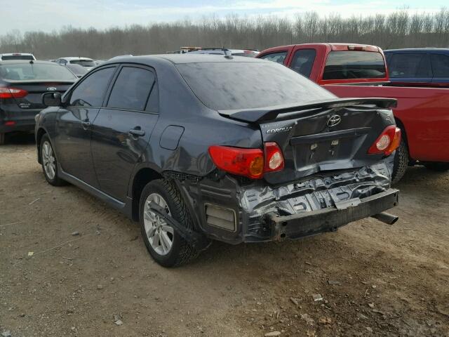 1NXBU4EE9AZ358700 - 2010 TOYOTA COROLLA BA BLUE photo 3