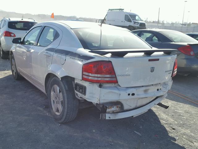 1B3CC4FB4AN193456 - 2010 DODGE AVENGER SX WHITE photo 3