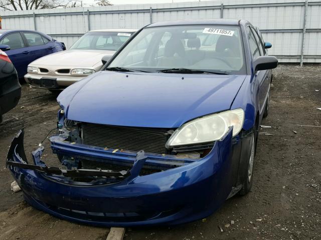 1HGES16304L015319 - 2004 HONDA CIVIC DX V BLUE photo 9