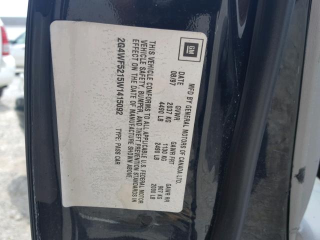 2G4WF5215W1415092 - 1998 BUICK REGAL GS 黑色 照片 10