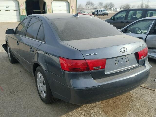 5NPET46C79H432316 - 2009 HYUNDAI SONATA GLS GRAY photo 3