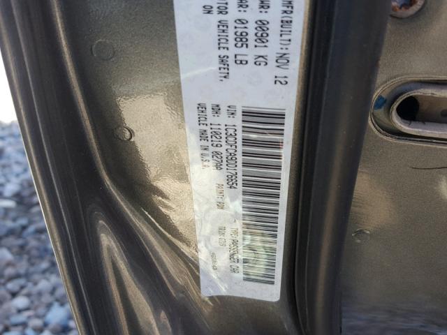 1C3CDFCA9DD176654 - 2013 DODGE DART LIMIT SILVER photo 10