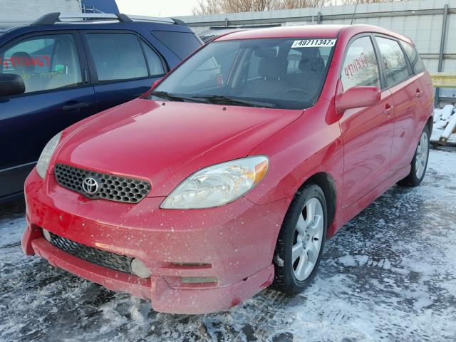 2T1KR32E33C001615 - 2003 TOYOTA COROLLA MA RED photo 2