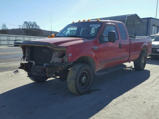 1FTNX21L9YEA88454 - 2000 FORD F250 SUPER RED photo 2