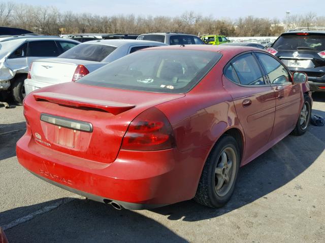 2G2WP552881110229 - 2008 PONTIAC GRAND PRIX RED photo 4