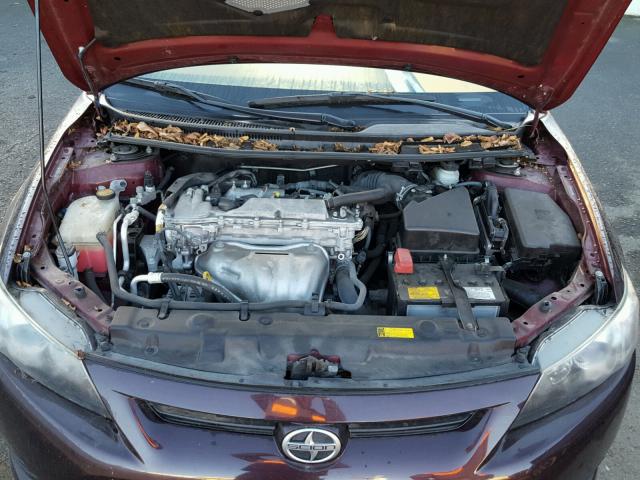 JTKJF5C75B3010316 - 2011 TOYOTA SCION TC BURGUNDY photo 7