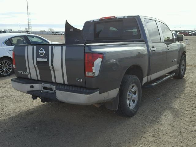 1N6AA07B37N235043 - 2007 NISSAN TITAN XE GRAY photo 4