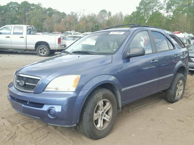 KNDJD733145186423 - 2004 KIA SORENTO EX BLUE photo 2