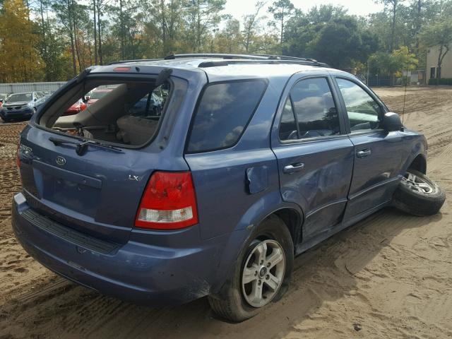 KNDJD733145186423 - 2004 KIA SORENTO EX BLUE photo 4