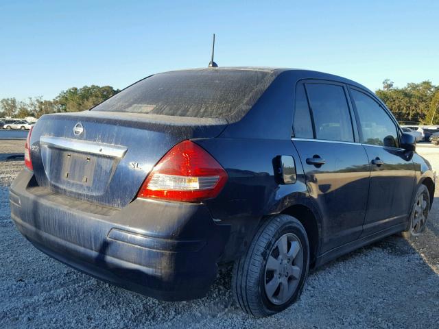 3N1BC11E37L400277 - 2007 NISSAN VERSA S BLUE photo 4