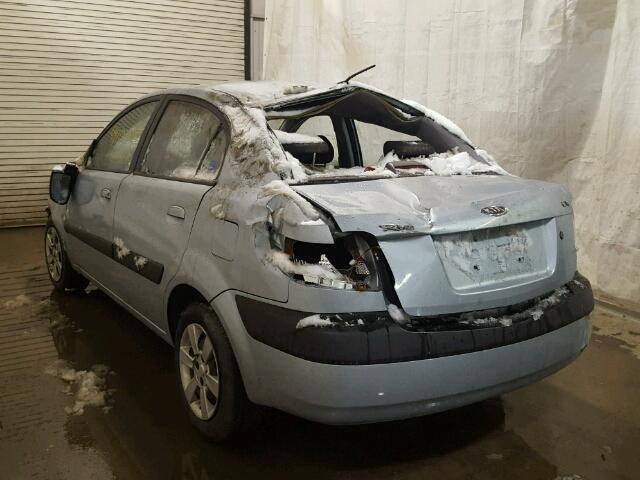 KNADE123676191461 - 2007 KIA RIO BASE SILVER photo 3