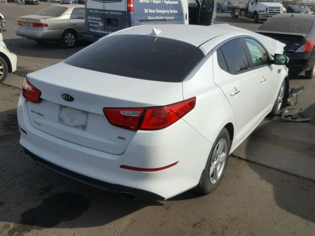 5XXGM4A72FG354843 - 2015 KIA OPTIMA LX WHITE photo 4