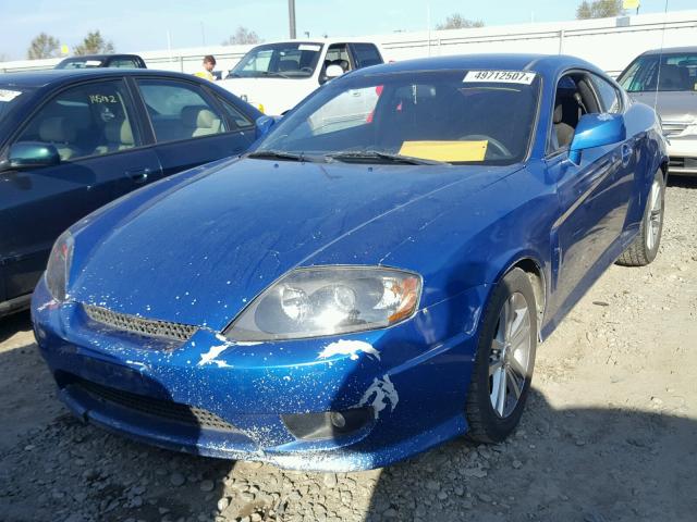 KMHHM65D94U115664 - 2004 HYUNDAI TIBURON BLUE photo 2