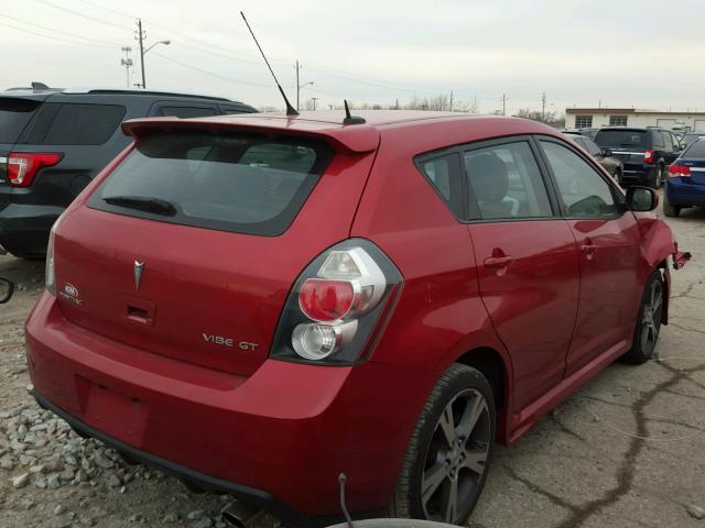 5Y2SR67009Z432409 - 2009 PONTIAC VIBE GT RED photo 4