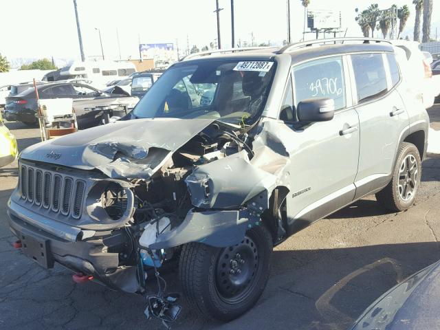 ZACCJBCTXGPC67484 - 2016 JEEP RENEGADE T GRAY photo 2