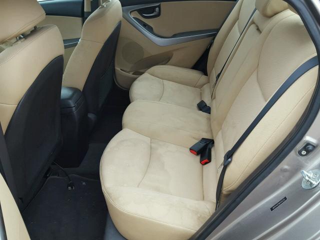 5NPDH4AE9BH055239 - 2011 HYUNDAI ELANTRA GL GOLD photo 6