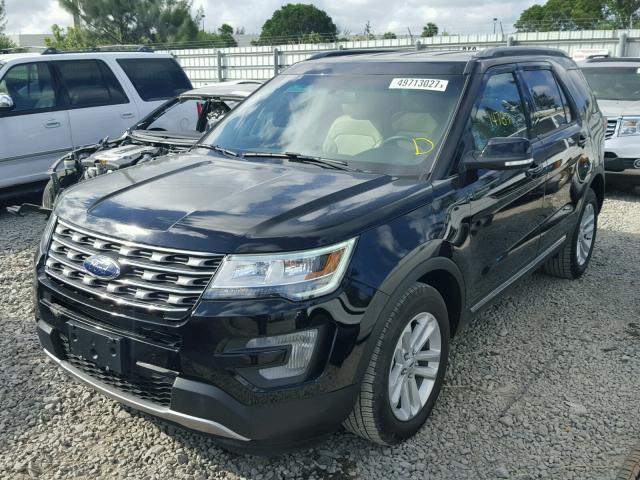 1FM5K7D8XHGB43612 - 2017 FORD EXPLORER X BLACK photo 2