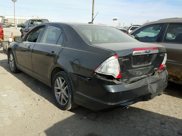 3FAHP0JG8AR165263 - 2010 FORD FUSION SEL BLACK photo 3