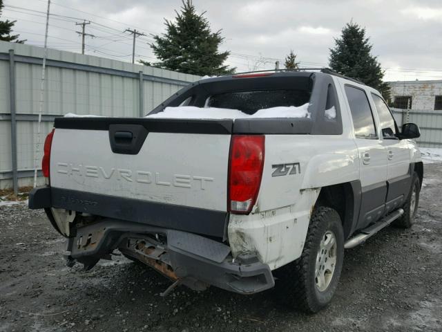 3GNEK12T54G336880 - 2004 CHEVROLET AVALANCHE WHITE photo 4