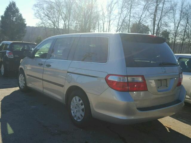 5FNRL38225B098916 - 2005 HONDA ODYSSEY LX SILVER photo 3