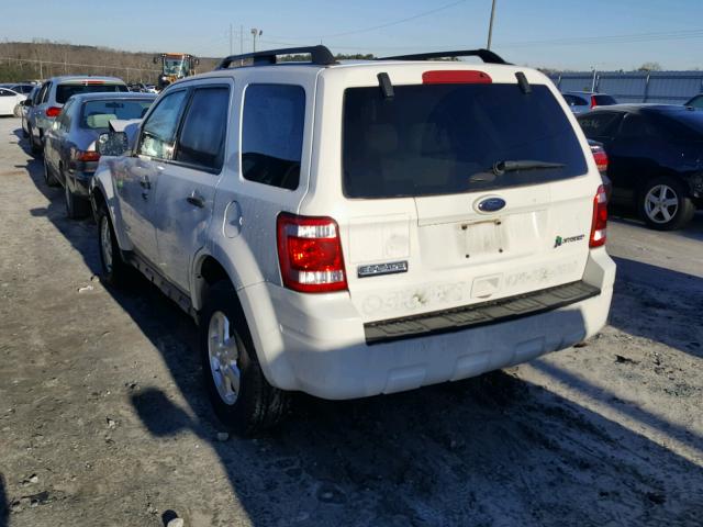 1FMCU4K3XBKB85516 - 2011 FORD ESCAPE HYB WHITE photo 3