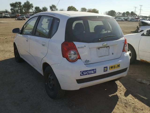 KL1TD66E89B603908 - 2009 CHEVROLET AVEO LS WHITE photo 3