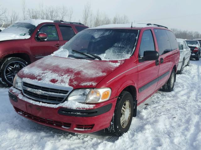 1GNDX03E11D108794 - 2001 CHEVROLET VENTURE RED photo 2