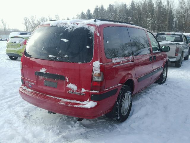 1GNDX03E11D108794 - 2001 CHEVROLET VENTURE RED photo 4