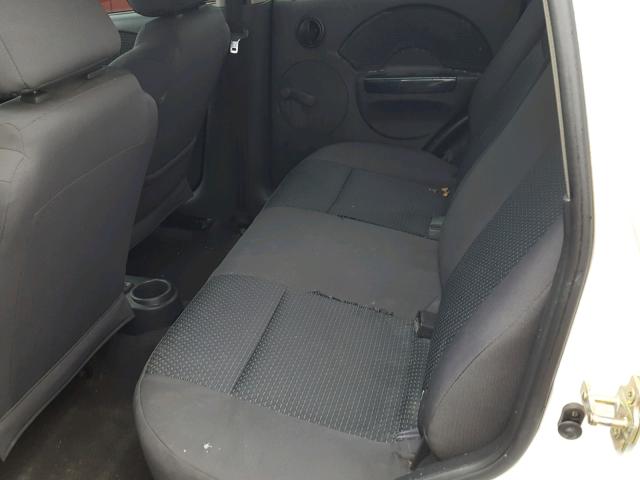 KL1TD66666B634160 - 2006 CHEVROLET AVEO BASE Ақ фото 6