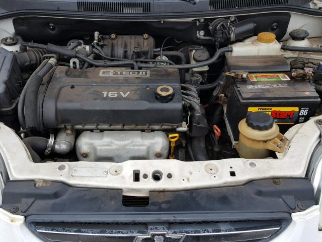 KL1TD66666B634160 - 2006 CHEVROLET AVEO BASE Ақ фото 7