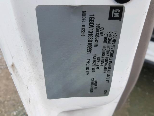 1GBDV13168D168991 - 2008 CHEVROLET UPLANDER I თეთრი ფოტო 10