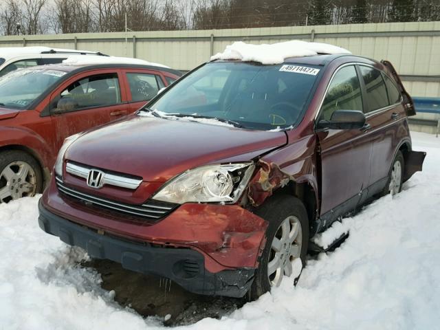 JHLRE485X8C017580 - 2008 HONDA CR-V EX MAROON photo 2