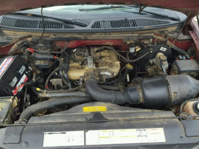 2FTZX1722WCA66535 - 1998 FORD F150 BURGUNDY photo 7