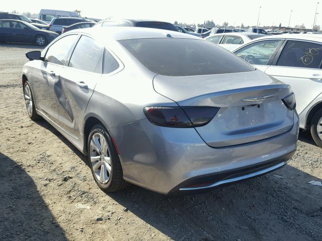 1C3CCCAB4FN733156 - 2015 CHRYSLER 200 LIMITE SILVER photo 3