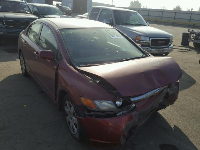 JHMFA16527S003544 - 2007 HONDA CIVIC LX RED photo 1