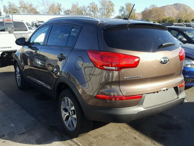 KNDPB3AC3F7755727 - 2015 KIA SPORTAGE L BROWN photo 3