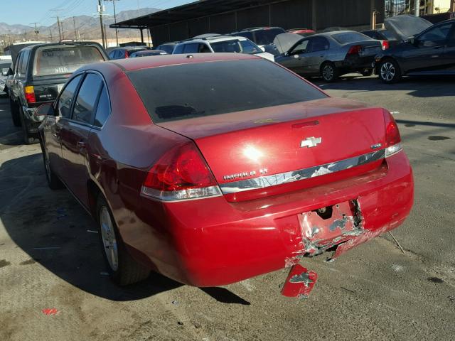 2G1WT58K081218971 - 2008 CHEVROLET IMPALA LT RED photo 3