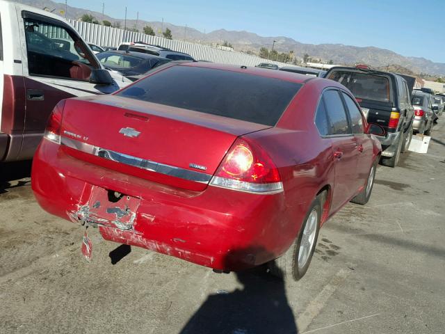 2G1WT58K081218971 - 2008 CHEVROLET IMPALA LT RED photo 4